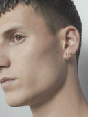 Puff Ball Stud Goldplated Silver - Single