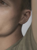 Puff Ball Stud Goldplated Silver - Single