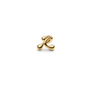 Puff Ball Stud Goldplated Silver - Single