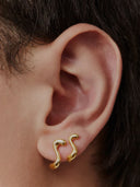 Maria Black - Lotus huggie, 7 mm - Forgyldt