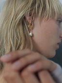 Peblinge Huggie Goldplated Silver - Single