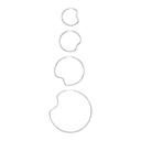 Copenhagen 20 Hoop Silver - Single