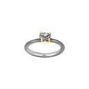 Sølv oxyd/forg. ring m/Herkimer-diamant