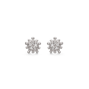 Sølv ørestikker rhodineret stjerne med syntetiske cubic zirconia.
