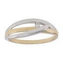 14 kt. bicolor ring med 0,03carat TW/SI