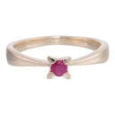 14kt. guldring m/rubin 3,5mm