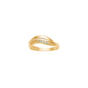 Alliancering 8 karat guld m. zirkonia