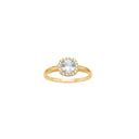 8kt. guldring roset m/cz