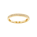 Forgyldt ring ADINANOR med 1 række cz. Str.60