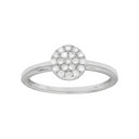 Rhod. sølvring ANNIENOR med CZ rund 6mm Str.54