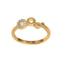Forgyldt sølv ring EVYNOR 12mm Str.52