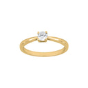 Forgyldt sølv ring 4mm grab HEGENOR Str.54