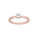 Rosaforg. sølv ring 4mm grab HEGENOR Str.54