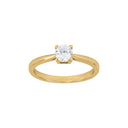 Forgyldt sølv ring 5mm grab HEGENOR Str.60