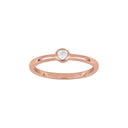 Rosaforg. sølv ring 3mm rør HANNANOR Str.60