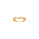 14kt. guldring m. 0,03ct W/SI