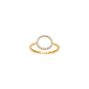 8kt. guldring cirkel m. cz