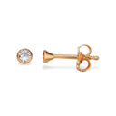 Ørepynt syn.zir. 3 mm. 8 karat guld