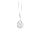 Sølv Collier M/Blank Plade+Hjerte 40+5Cm