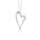 Sølv Collier M/Hjerte 45Cm