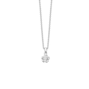 Sølv Collier M/Sy.Zirconia Blomst