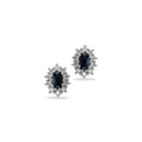 Diana ørepynt roset 0,32 H-W/SI- safir 14 kt.