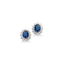 Diana ørepynt roset 0,54 H-W/SI- safir 14 kt.