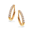 Creoler syn.zir. 1,5 x 13 mm. 8 kt.