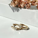 Kleopatra clip-creoler 0,14 H-W/SI 14 karat guld