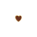 Petit Love Heart Mocha Enamel
