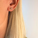 Ørepynt halvmåne syn. cubic zir. 8 kt.