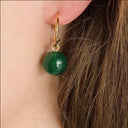 Creol with green agate - Sølv