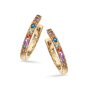 Dazzling clip-creoler Rainbow safir 0,28 14 kt.