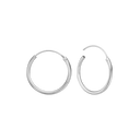 Sølv Creol 19Mm, 1,5Mm Tråd M/Vippelås