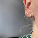 Ørepynt twin syn. cubic zir. 8 kt.