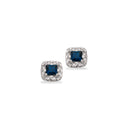 Diana ørepynt roset 0,12 H-W/SI-Safir 14 kt
