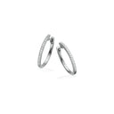 Dazzling clip-creoler 17mm 0,14 H-W/SI 14 kt. Hvidguld