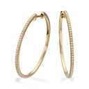 Dazzling clip-creoler 30 mm 0,27 H-W/SI 14 kt.