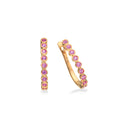 Clip-creoler 0,34 ct. pink safir 14 kt.