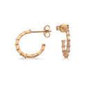 Halvcreoler baguette cubic zir. 8 karat.