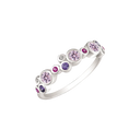 Støvring Design Sølv Ring med Rød, Pink, Lilla og Hvide Zirkonia 12237052