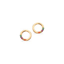 Øreringe cirkel rainbow cubic zir. 8 kt.