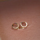 Øreringe cirkel rainbow cubic zir. 8 kt.