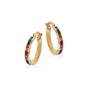 Creoler rainbow cubic zir. 15 mm 8 kt.