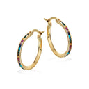 Creoler rainbow cubic zir. 19 mm 8 kt.