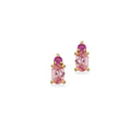 Øreringe rosa/pink cubic zir. 8 kt.