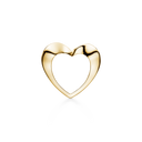 open heart, gold plated silver lock