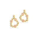 Øreringe pink cubic zir. 8 kt.