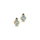 Øreringe Londonblue/Skyblue topas 8 kt.