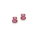 Øreringe pink topas 8 kt.